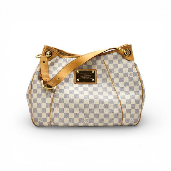 Louis Vuitton Galliera PM Damier Azur Canvas Shoulder Bag Handbag - Picture 1 of 7